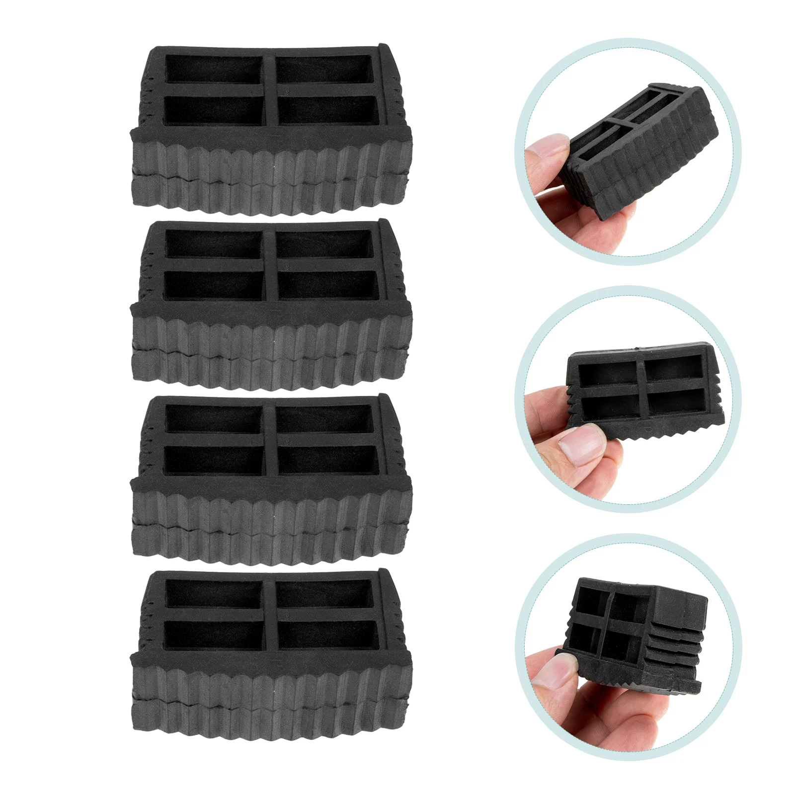 

4 Pcs Ladder Foot Cover Ladders for Home Feet Boots Accessories Rubber Non-slip Mat