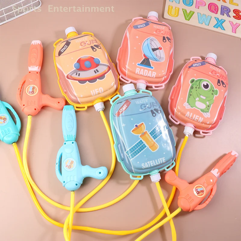 1/5 PC Cartoon Backpack Water Spray Toys Summer Outdoor Beach Swimming Pool Backpack Spray Water Manual Watergun Toy