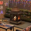 Smith Collection Patio Wood Burning Steel Fireplace with Chimney, Outdoor Fireplace, Spark Screen, Fire Poker, and Removable 1