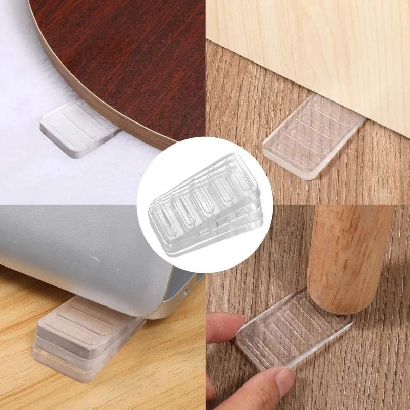 Premium Leveling Shims - Non-Slip Clear Plastic Wedges for Home Furniture and Appliances, Pack of 8