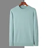 Autumn and winter new men's thick round neck 100% mink velvet sweater knitted pullover long sleeve fashion loose solid coat 1