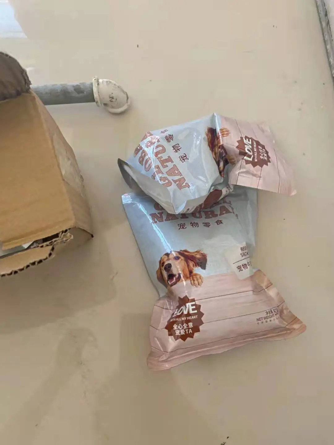 Dog snacks beef grain 500g Teddy golden retriever pet calcium training molars dog food mixed rice dried meat