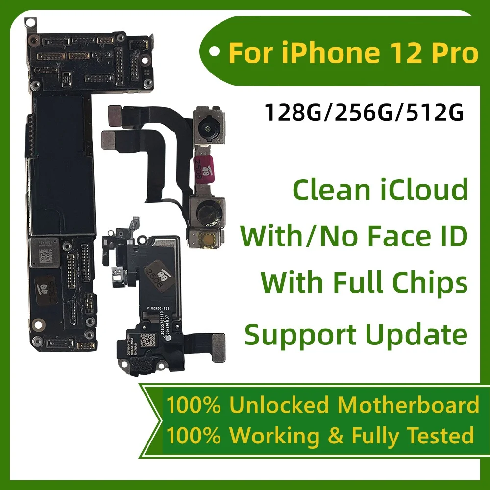 iPhone 12 Pro Max 마더보드 지원을 위해 테스트됨/얼굴 ID 없음 IOS 업데이트 iPhone 12 mini 잠금 해제 로직 보드용 iCloud 청소