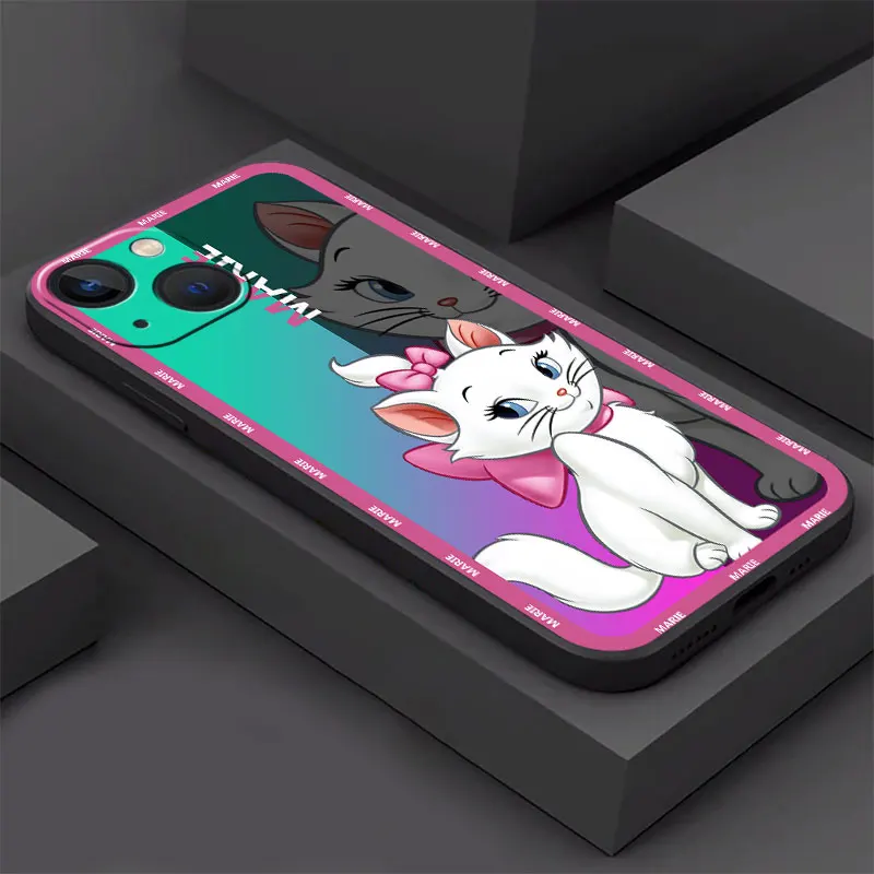 Phone Case For Apple iPhone 15 13 11 14 12 Pro 7 XR X XS Max 8Plus 6 6S SE 13 Pro 12 Black Soft Cover Mickey Mouse Stitch Minnie