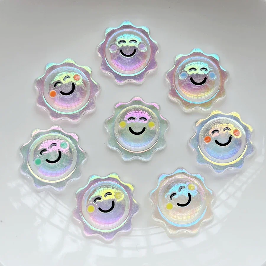 20 teile/los Gemischte AB farbe 21mm Sonnenblume Flache Rückseite Kristall Strass diy schmuck charme verziert Strass cartoon sammelalbum