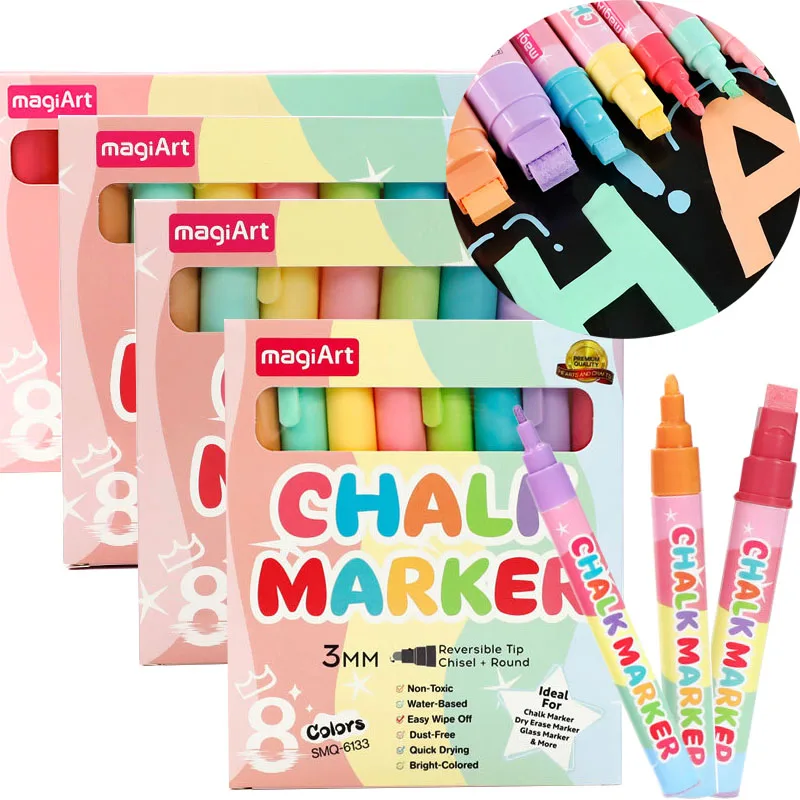 Dust Free Erasable Liquid Chalk Markers for Glass