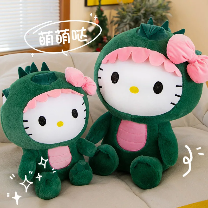 

Sanrio новый динозавр-трансформер КТ кошка ювелирные изделия Милая кошка Кэти Кукла Детская кукла украшение для дома подушка