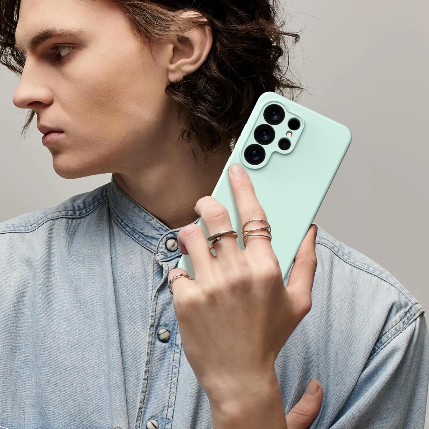 Liquid Silicone Shockproof Phone Case - Pure Color Soft Cover