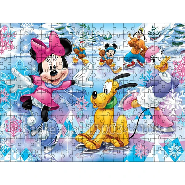 Disney-rompecabezas de Mickey Mouse para niños, rompecabezas de 300/500/1000 piezas, imágenes creativas, dibujos animados, juguetes educativos e intelectual _ - AliExpress