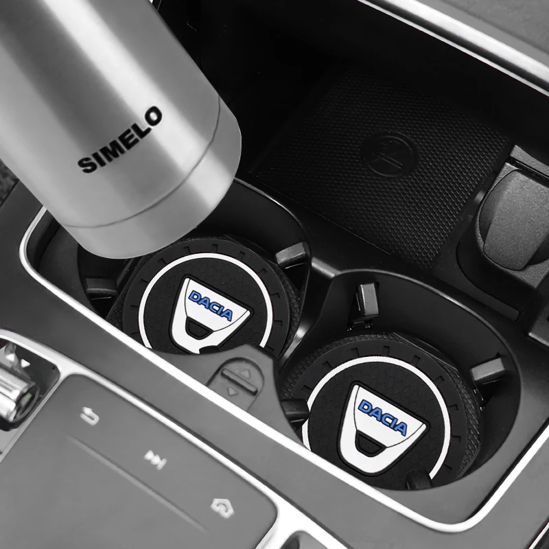 1/2Pc Car Interior Coaster Antiscivolo Silica Pad Water Cup Mat Accessori Per Dacia Duster Logan Dokker Lodgy Sandero Stepway Mcv
