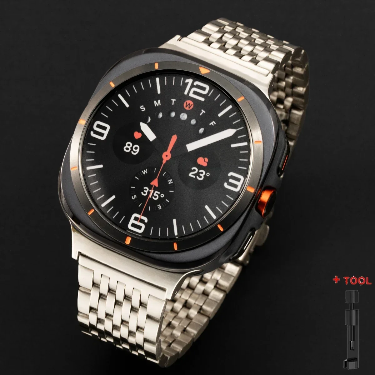 Quick Fit Stainless Steel Metal Band for Smartwatch - No Gap Bracelet Design