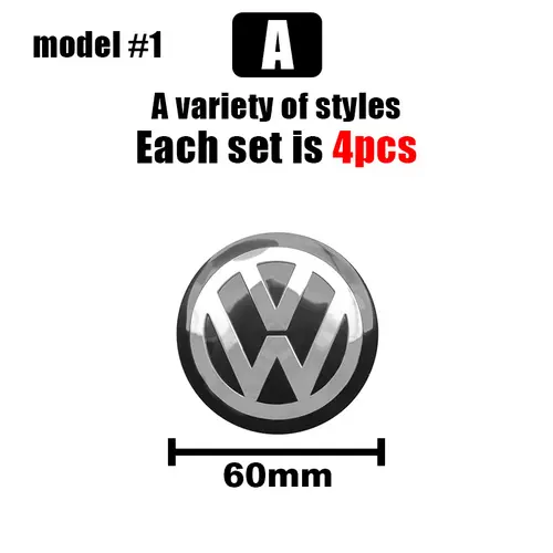4pcs 56/60/65mm Volkswagen Car Wheel Center Cover Stickers Hub Cap For VW Polo R Golf Touran Octavia Motion GTI Auto Accessories - Image 17