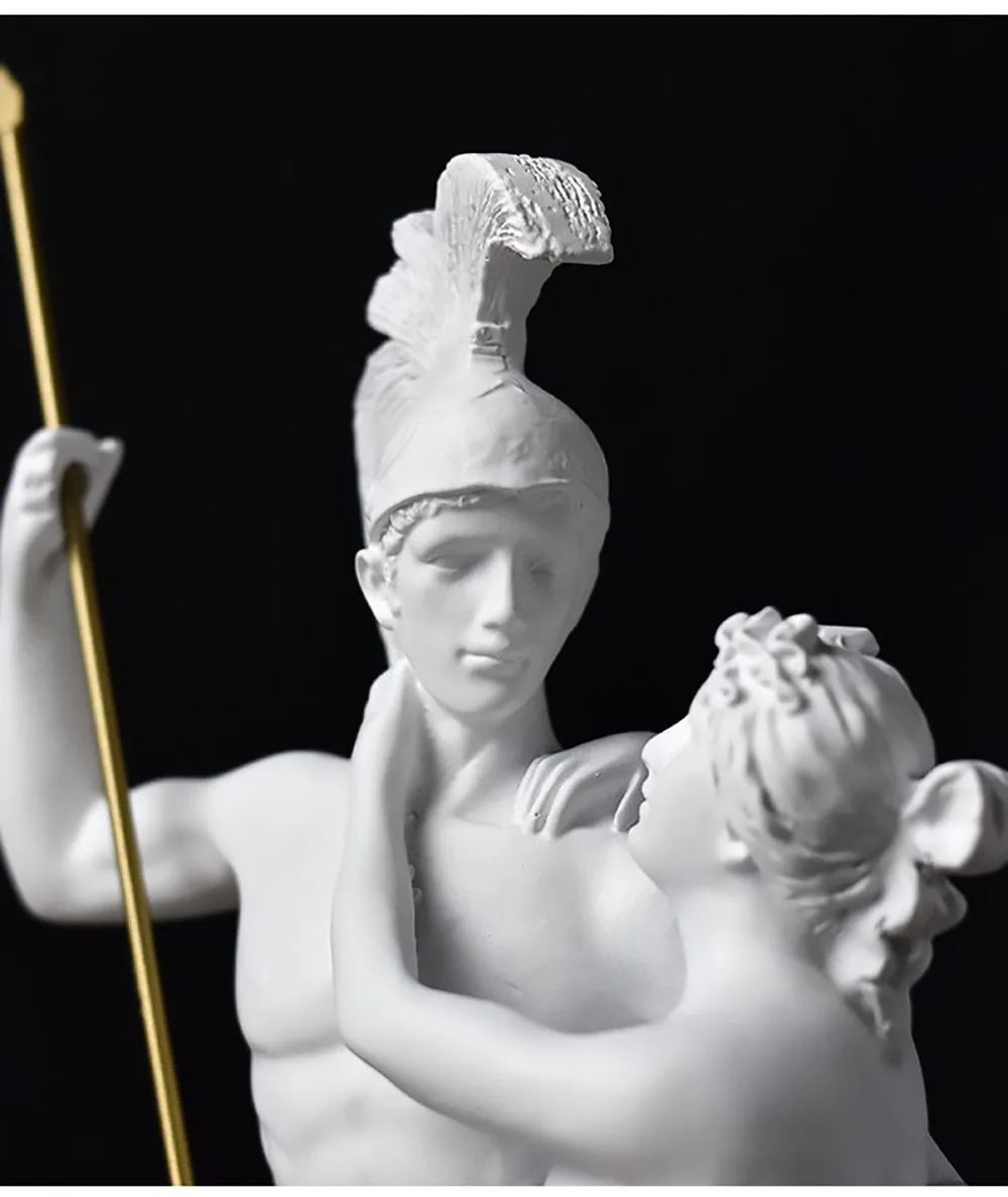 Description Picture 3 of itemAncient Greek soldier&goddess Resin sculpture ornaments,European nude figure,imitation plaster statue Gift,home Room decoration