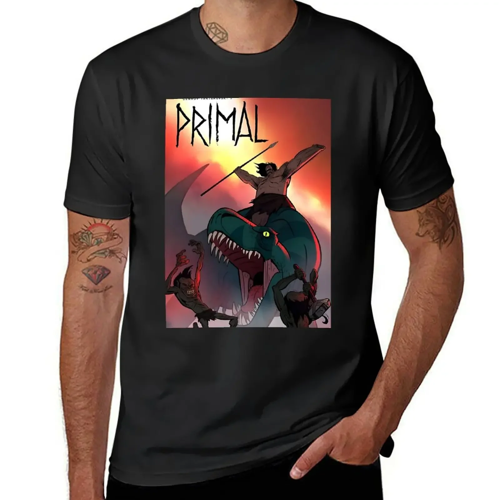 

Crítica de Primal de Genndy Tartakovsky T-shirt anime anime clothes oversized men clothes