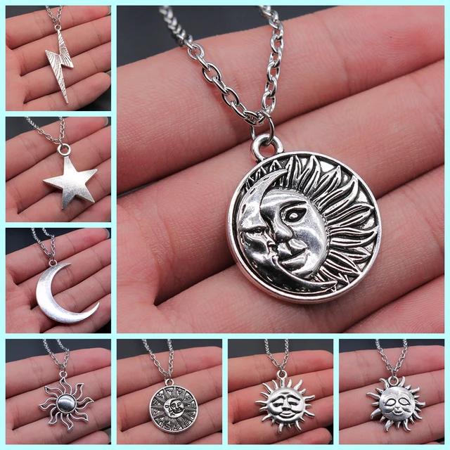 Celestial - Eclipse Pendant with Gold Sun and Sterling Moon Jewelry