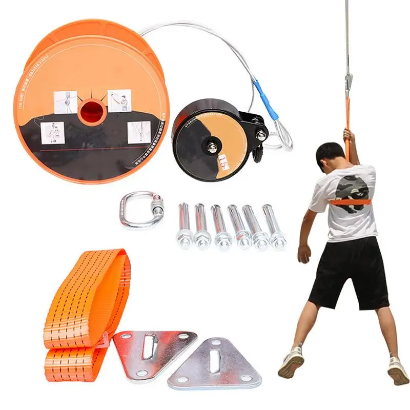 Self-rescue Safety Rope High-rise Escape Descender Set Household Lifeline Fall Protection Equipment For Roofing Safety Suitable roofing