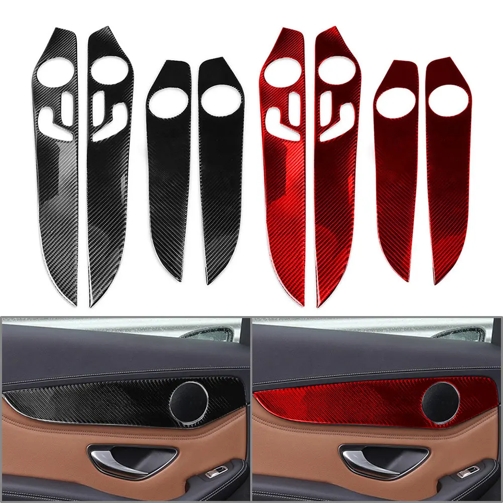 

Carbon Fiber Car Interior Door Panel Cover Trim Decoration Sticker For Benz C Class W205 2014-2021 For GLC-Class X253 2016-2021