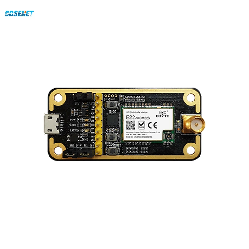 sx1268 lora test board 433mhz 470mhz development test kit for e22 400m22s cdsenet e22 400mbl 01 SX1262 Lora Test Board 868MHz 915MHz Development Test Kit for E22-900M22S CDSENET E22-900MBL-01