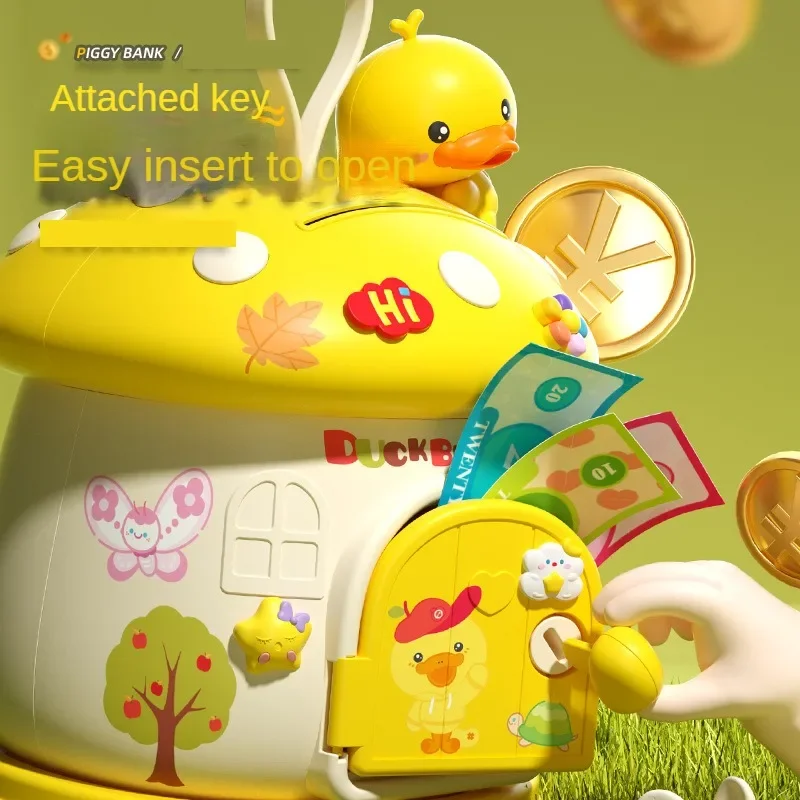 Children Cute Cartoon Mushroom Molding Piggy Bank 3D Stickers for Creative DIY Desktop Ornaments Key Protection Gifts for Kids