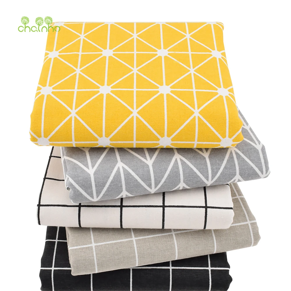 Chainho,Printed Cotton Linen Fabric,DIY Sewing Quilting Material,Cloth For Table,Sofa,Curtain,Bag,Cushion,Furniture Cover,15CL24