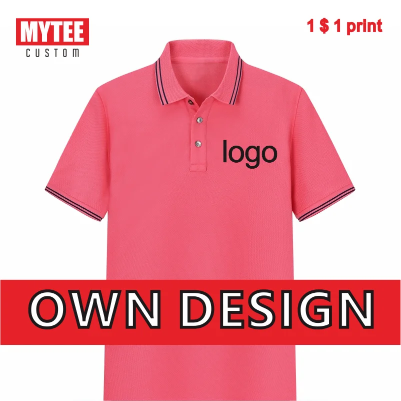 

MYTEE New Men's Short-sleeved Polo Shirt Logo Custom Embroidery Printing Lapel Casual Collar Polo Shirt Bulk Order Has Discount