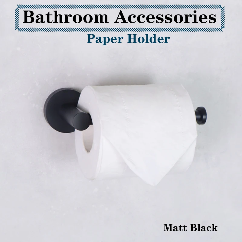 Roll Paper Holder Stainless Steel Bathroom In Wall Rose Gold Simple Style Brushed Nickel Hotel Accessories