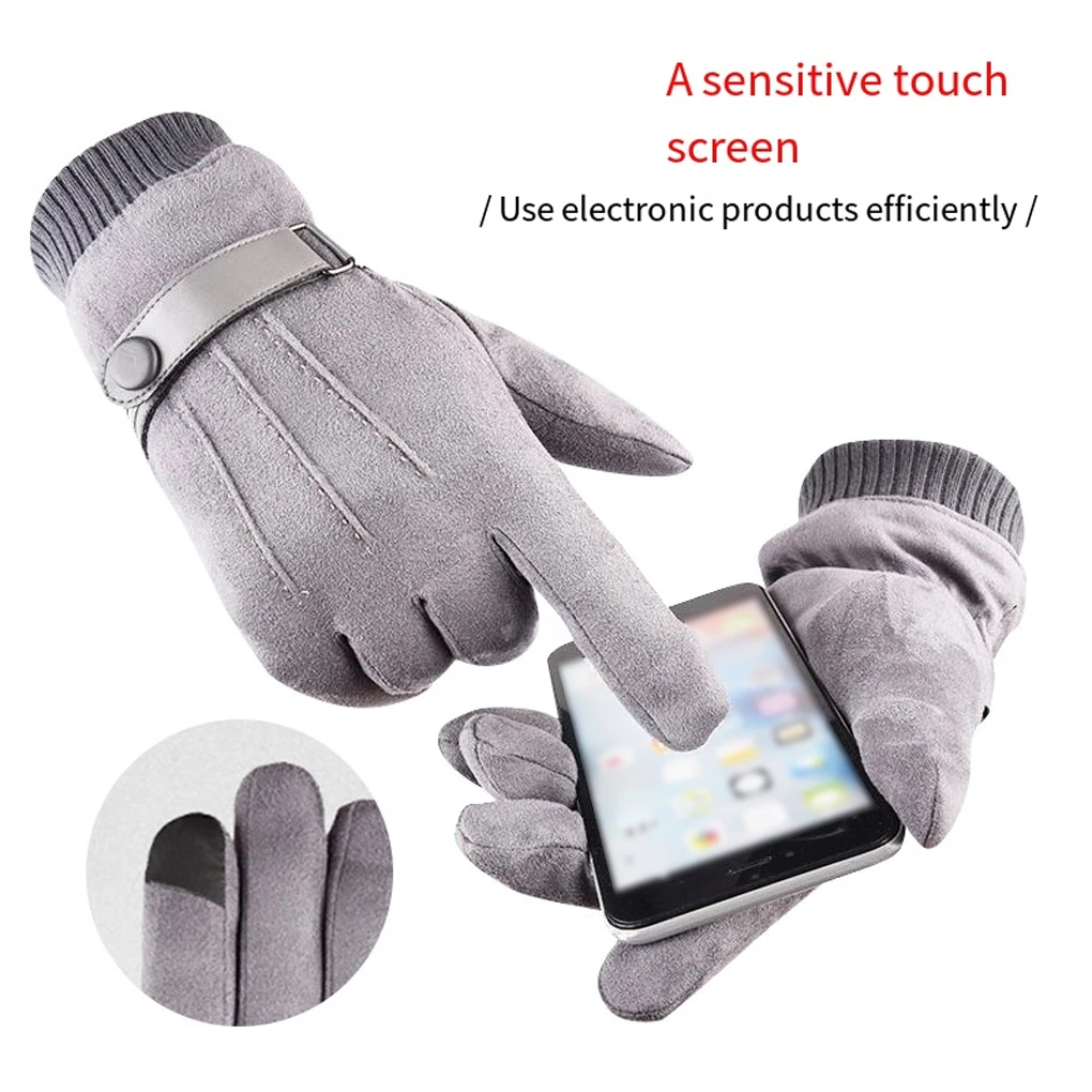 

1 Pair Man Winter Glove Free Size Warm Keeping Biking Snowboarding Gloves