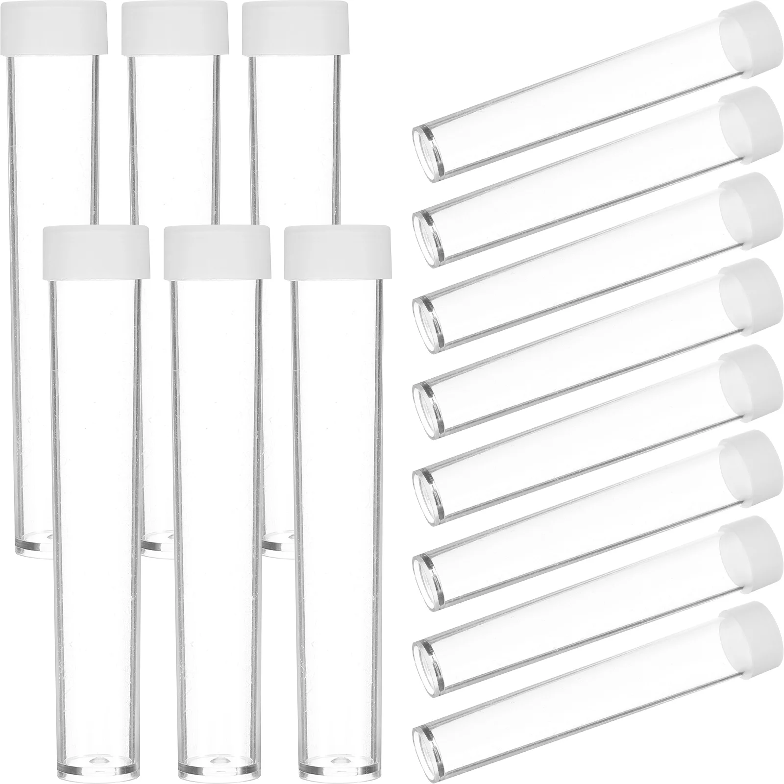 Tubes Storage Plastic Test Tube Box Bead Candy Caps Empty Containers