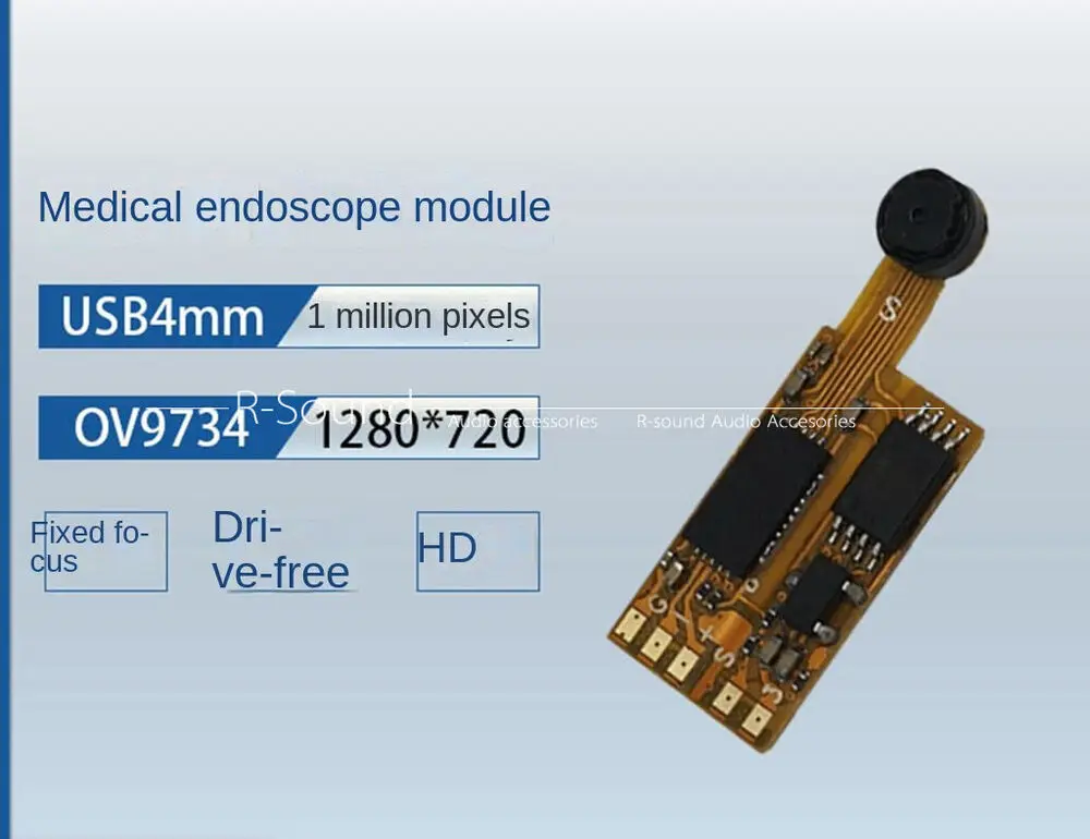 

1x USB 4 мм, диаметр 1 миллион пикселей, HD эндоскопический модуль OV9734, зонд для низкой температуры