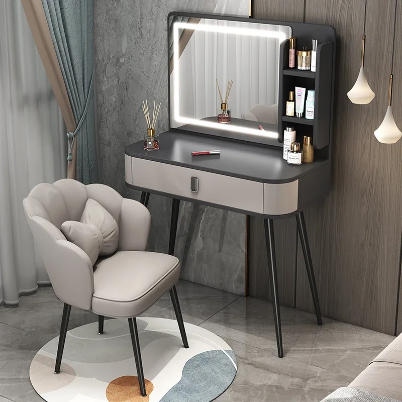 Luxury Dresser Bedroom Modern Simple Net Red Mirror Makeup Table Small Bedside Storage Cabinet Book Table Integration items makeup dressing table box container drawer nordic organizer woman coiffeuse dressers dressing table mirrors