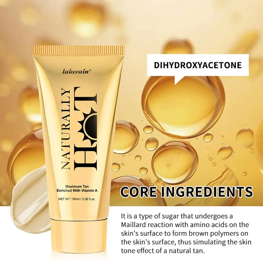 100ml Body Self Tanning Mousse Fake Tan Bronze Skin Quick Natural Tanning Mousse Body Bronzer Sunless Self Tanner Face