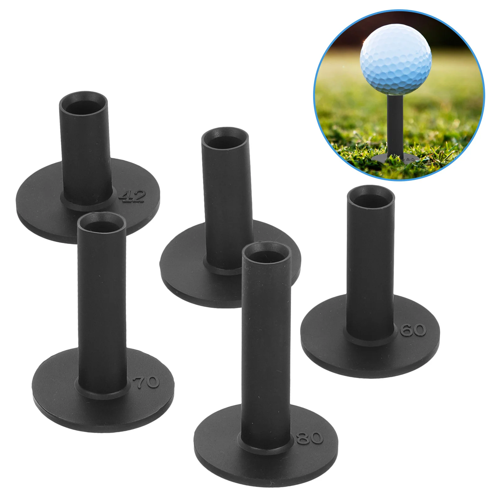 

Rubber Golf Tee Holders For Outdoor Sports Golf Practice Driving Range 50mm 54mm 60mm 70mm 80mm Golf Ball Practice New