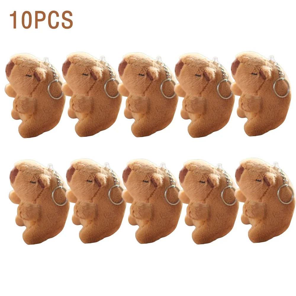 1-20PCS Cartoon Capybara Pendant Plush Toy Doll Bag Hanging Ornament Cute Kapila Keychain Doll Desktop Doll Ornament Car Pendant 6