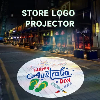 Proiettore Gobo impermeabile per esterni Proiettore con logo LED HD 50W/100W con immagine di rotazione Luce pubblicitaria personalizzabile