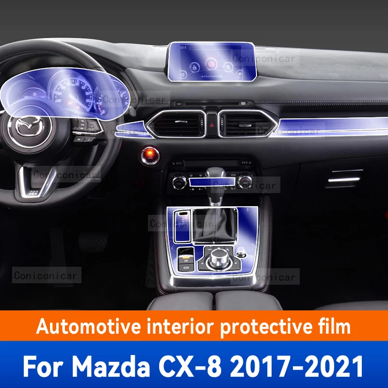 

For Mazda CX-8 2017-2021 Car Interior Center console Transparent TPU Protective film Anti-scratch Repair film Accessories Refit