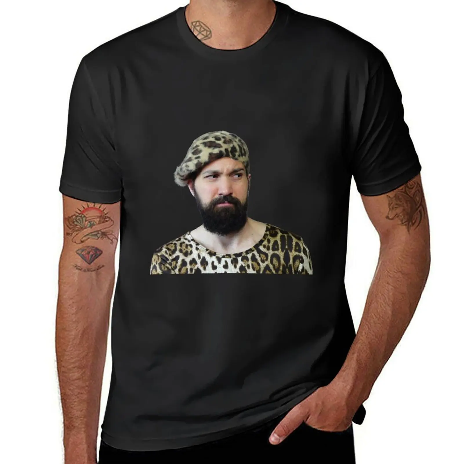 Pulpy Syntax Leopard Print Stare T-Shirt plus sizes tops aesthetic clothes mens workout shirts