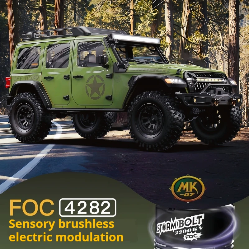 Rlaarlo 1/7 ジープ Jeepブラシレス JK07Pro クローラー Rlaarlo 1/7