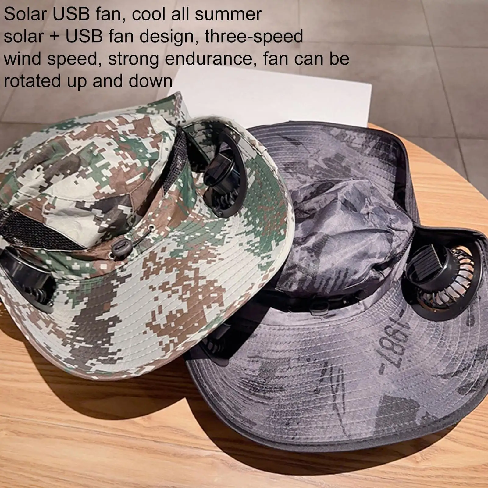 Double Fan Sun Hat For Men Summer Outdoor Fishing Sun Protection Visor Fisherman Hat 15CM Wide Brim Breathable Bucket Hat Male