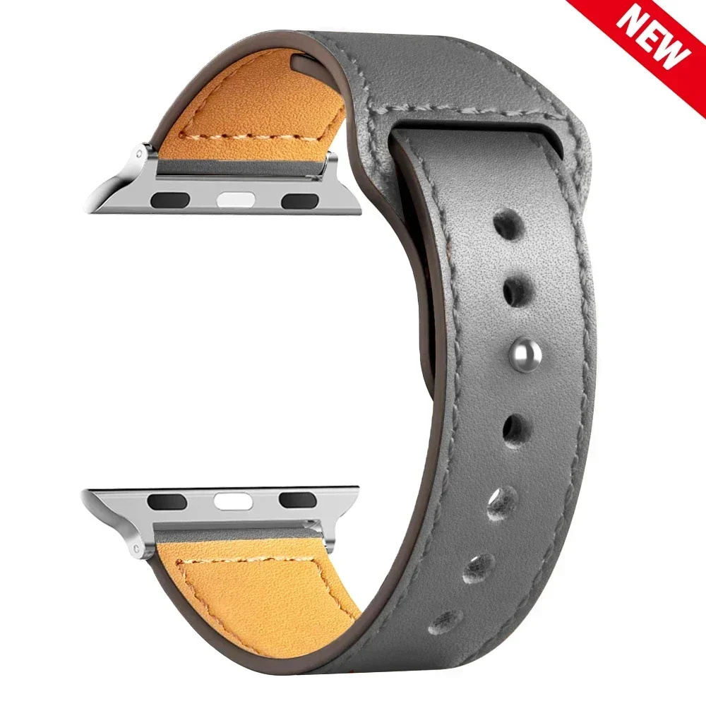 Genuine Leather Strap for Smartwatch - Sport Loop Bracelet in Classic Design