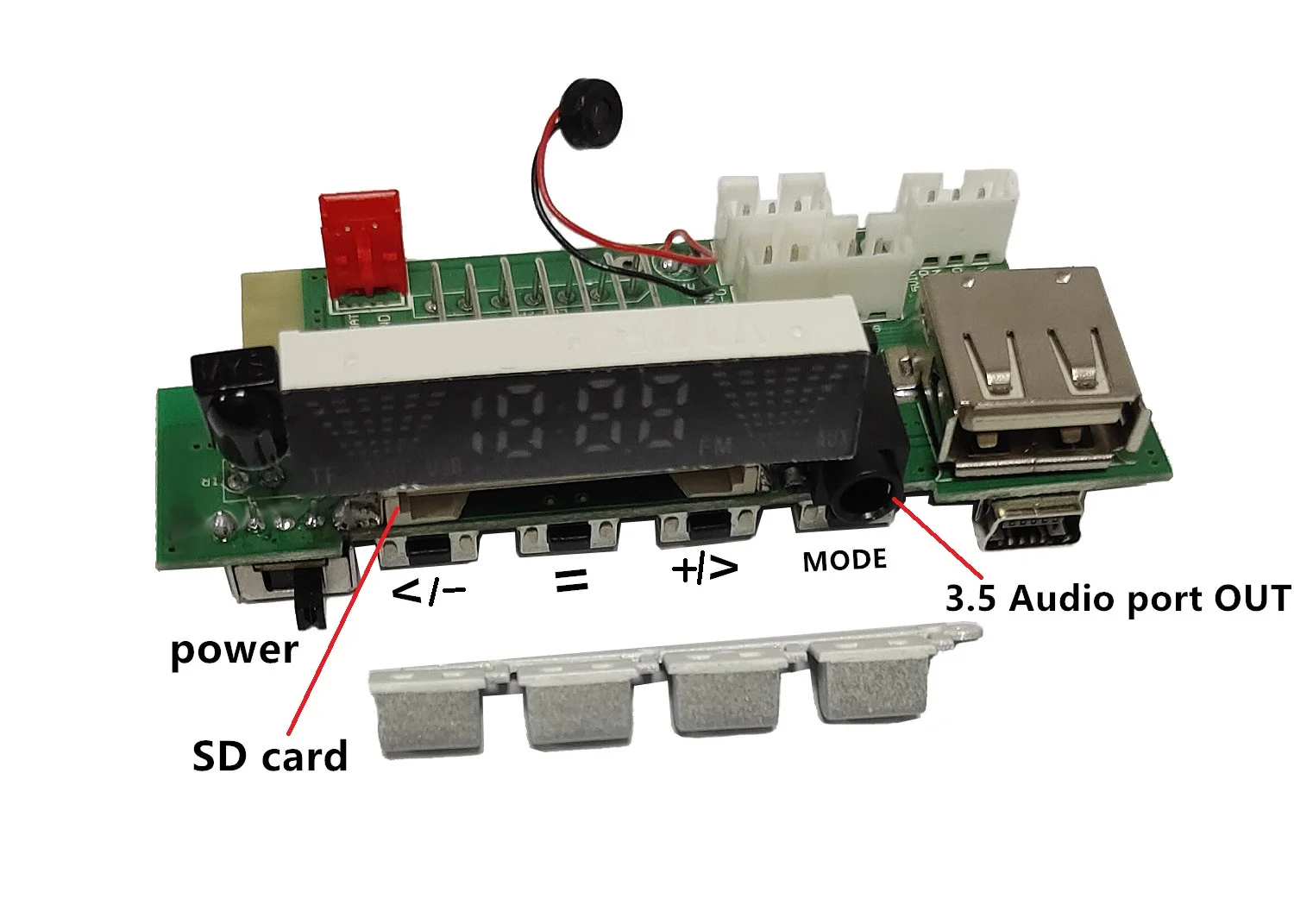 Audio converter amplifier audio decoder 5V Bluetooth TWS 3W + 3W digital display player intelligent Bluetooth recording power amplifier PCBA MP3 recording decoder