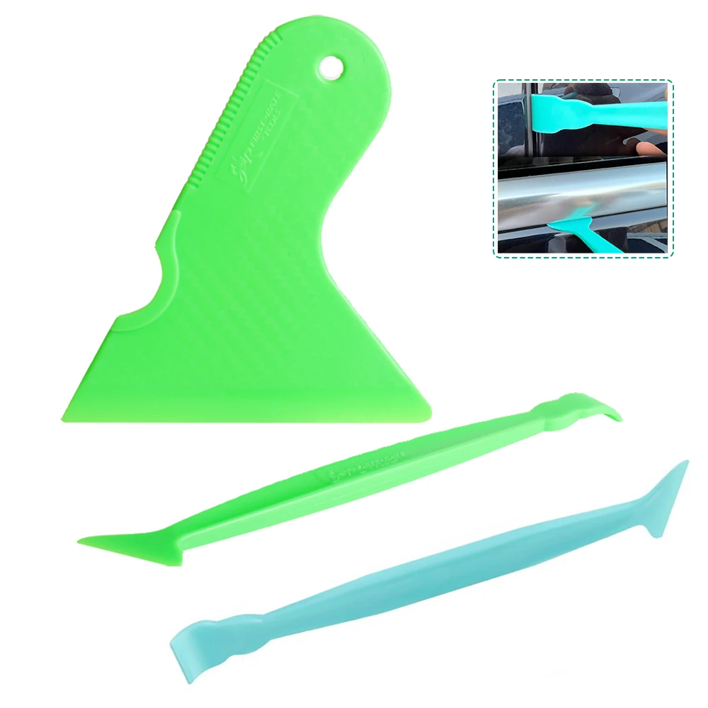 Car Vinyl Wrap Film Micro Squeegee 1/2pcs Scraper Window Tint Film Sticker Go Corner Edge Curves Slot Gasket Tucking Tool
