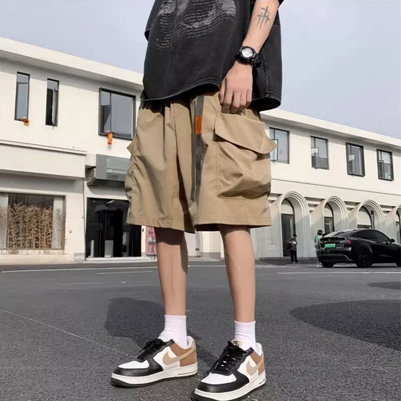 Summer Men's Functional Cargo Shorts 2024 New Multi-pocket Baggy Gym Short Sweatpants Y2K Streetwear Bermuda shorts Masculina 4