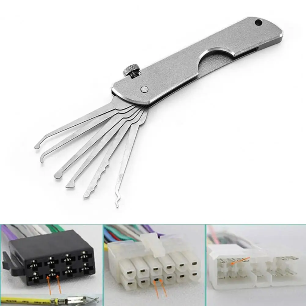 Lock Pick Set Locksmith Extractor Tools Locksmith Tools Lock Pick Tools Lock Repair Tool Lock Picking Set Compact Precision Automotive Pick Hook Set Lightweight Rust-resistant Mini Hooks Remover Kit