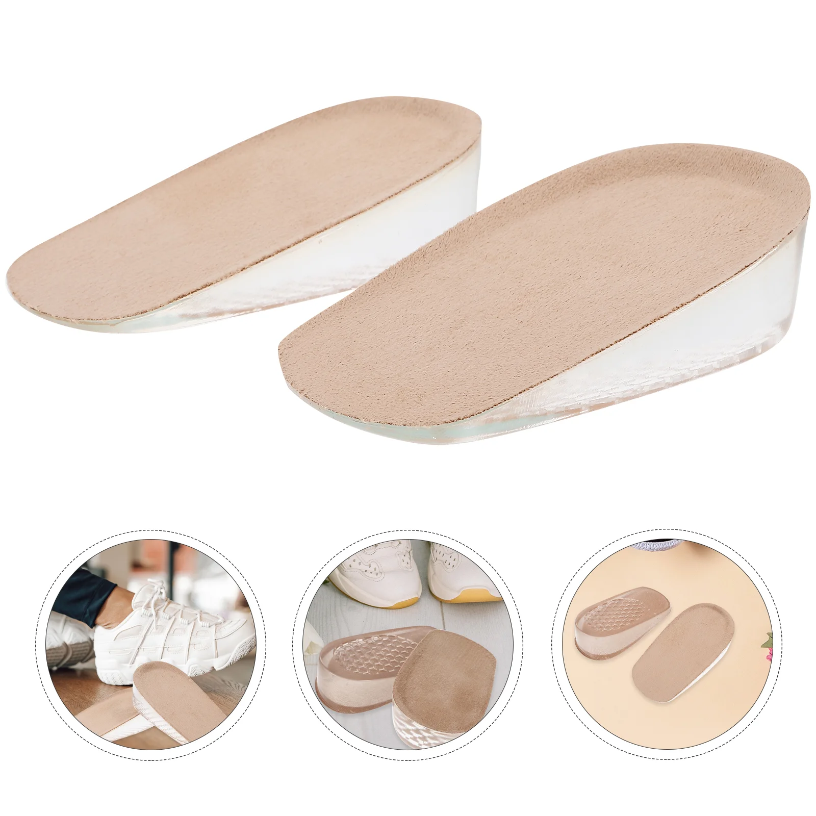 

3 Cm Womens Insoles Forefoot Cushion Pad Sports Shoes Inserts Half