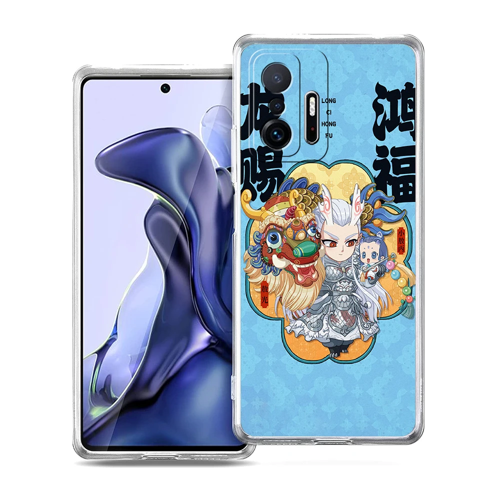 Clear Cartoon Nezha TPU Phone Case - Soft Transparent Protection