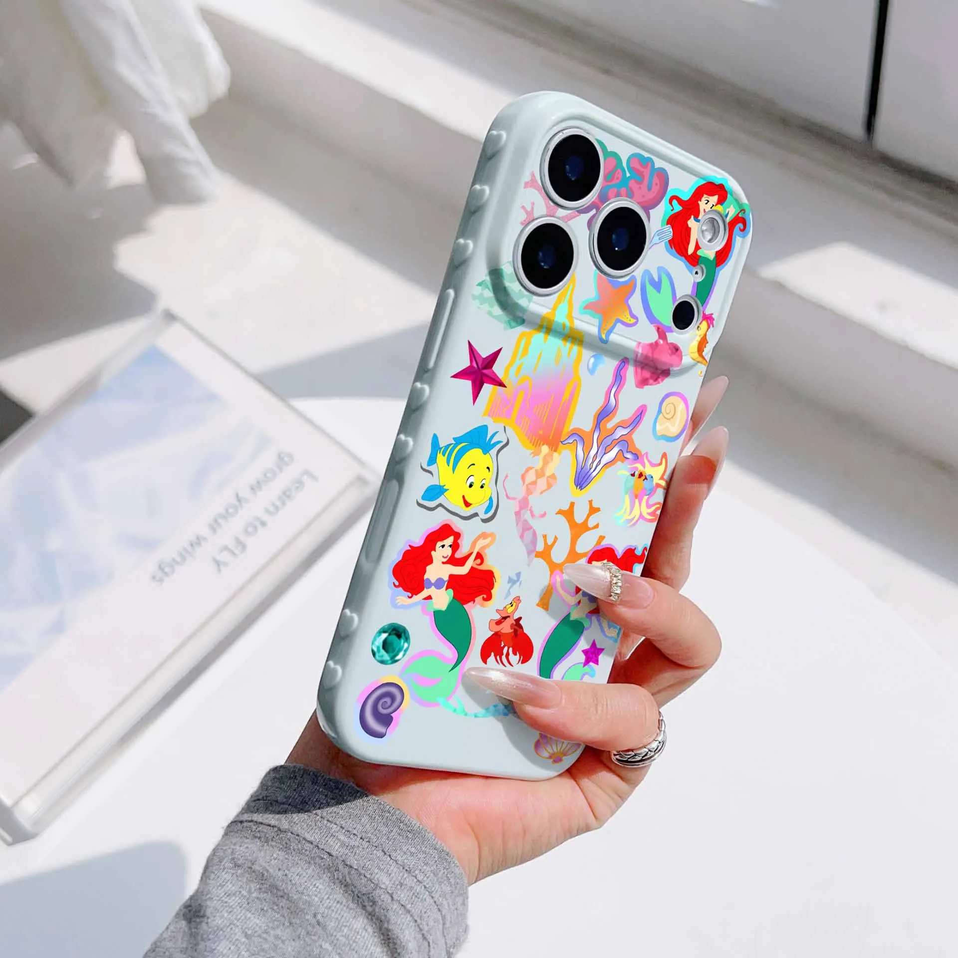 Pretty Little Mermaid Bubble Heart Soft Phone Case