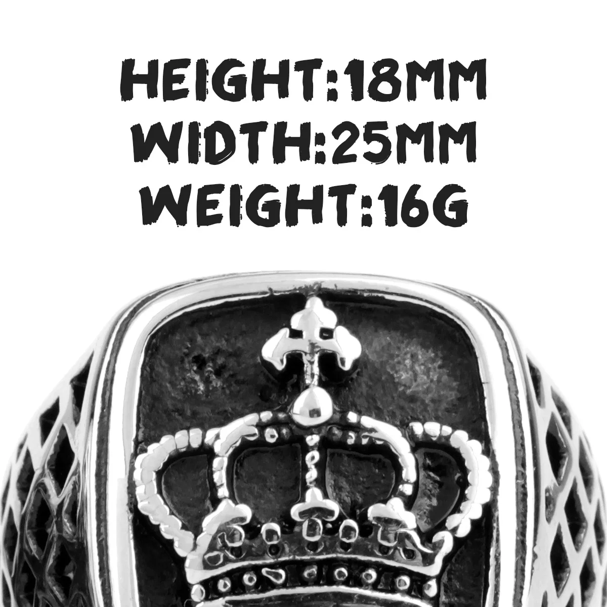 Trendy Punk Hip Hop Stainless Steel Men's Ring in Gold and Silver Tones