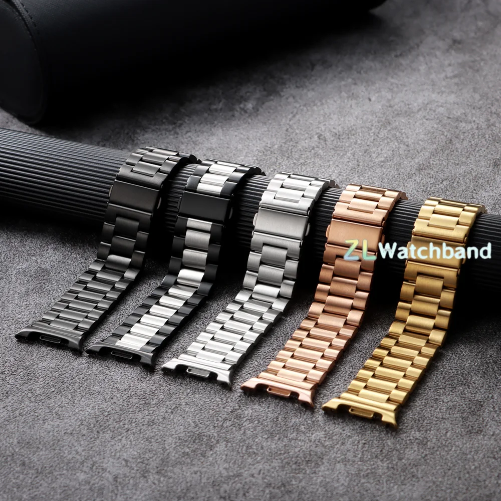 Premium Stainless Steel Watchband Bracelet - Universal Fit, Metal Design