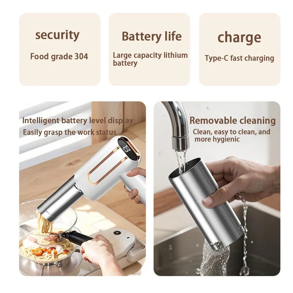 Multi Functional Handheld Noodle Press Gun Electric Intelligent Portable Travel Kitchen Easy To Clean Noodle Machine 국수뽑는기계 noodle maker