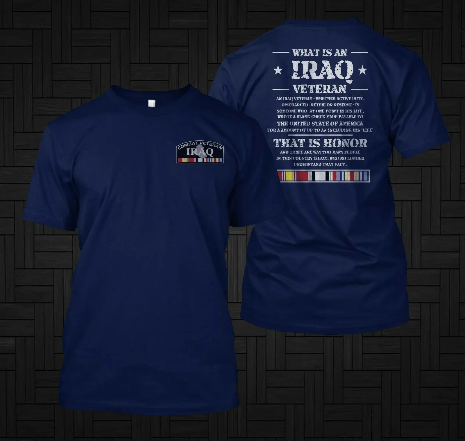 Combat Veteran War Iraq Proud of Military of USA T-Shirt. Summer Cotton Short Sleeve O-Neck Mens T Shirt New S-3XL 3